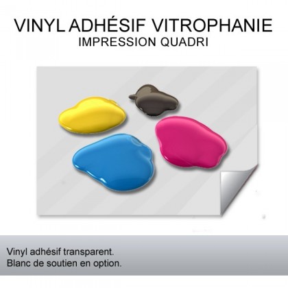 Adhésif vinylique transparent pour vitrines - Impression quadri HD - Prix dégressif au m2_0