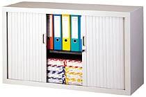 ARMOIRE HAUTE À RIDEAUX MONOBLOCS GÉNÉRIC 198 X 120 CM ANTHRACITE