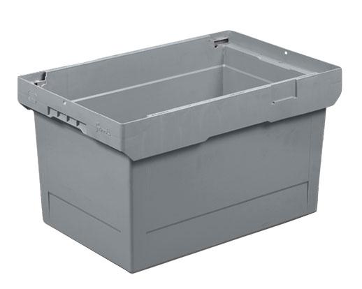 CAISSE PLASTIQUE DELTA GRISE 58 LITRES EMPILABLE H.325