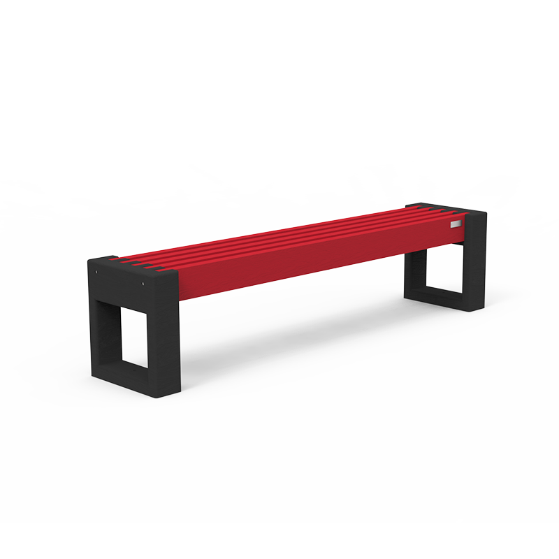 Banquette ARENA - largeur 1920 mm - Piètement Noir - STD OR-BQ-02-18 - Plastique recyclé - Finitions standard et Pigmentek®_0
