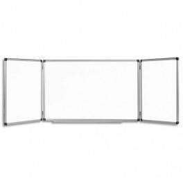 BISILQUE TABLEAU BI-OFFICE LAQUÉ TRIPTYQUE - DIMENSIONS : L240 X H90 CM COLORIS BLANC