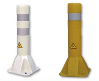 Borne de protection électrique en PEHD - monobloc renforcée avec traitement anti-UV et dispositif rétroréfléchissant_0