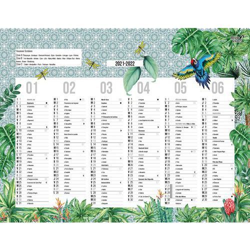 Calendrier semestriel mural 2024 - 38,5 x 54 cm - 7 mois