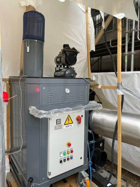 Centrale d'aspiration haute dépression triphasée de 25 kW dédiée au désamiantage_0