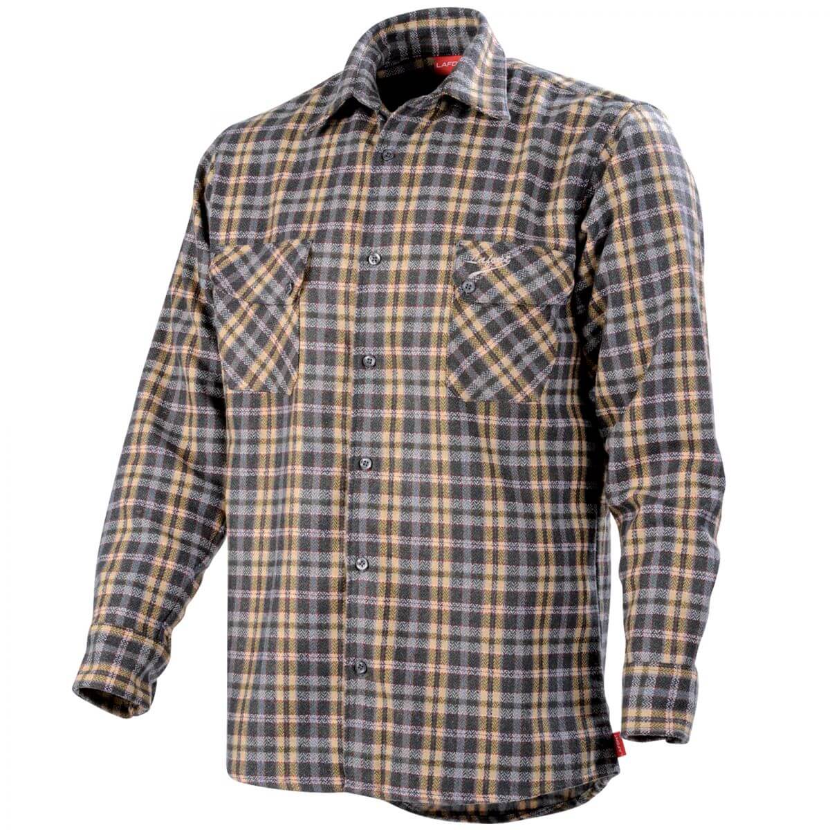 CHEMISE DE TRAVAIL À CARREAUX COULEURS NATURE ALAWA