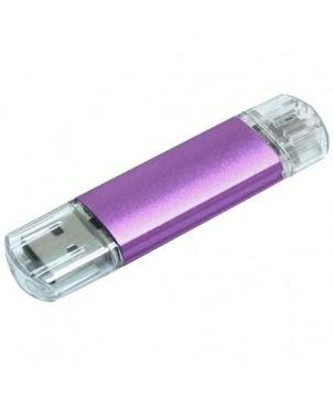 CLÉ USB ALUMINIUM ON THE GO OTG 32 GB - MAGENTA - CLÉ USB PUBLICITAIRE