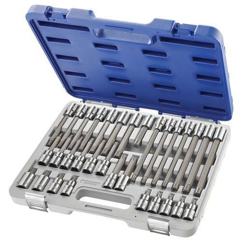 COFFRET DE DOUILLES TOURNEVIS 1/2” CRÉNEAUX - 32 PIÈCES / E200522 - EXPERT