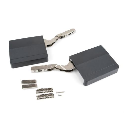 COMPAS PORTE SANS CHARNIÈRE - FORCE 480 À 1250 KG - GRIS - AGILE SMART EMUCA