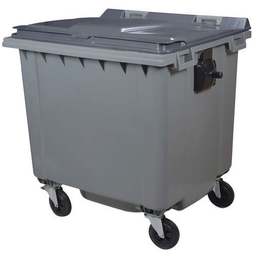 CONTENEUR KOROK 4 ROUES - 1000L - SANS BARRE - GRIS-GRIS - ROSSIGNOL PRO