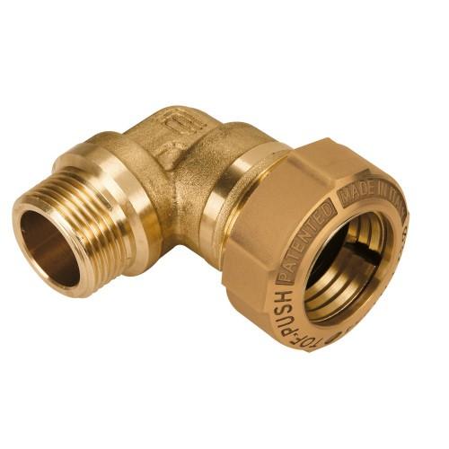 COUDE 90° POUR TUBE PE - SERRAGE EXTÉRIEUR - M1
