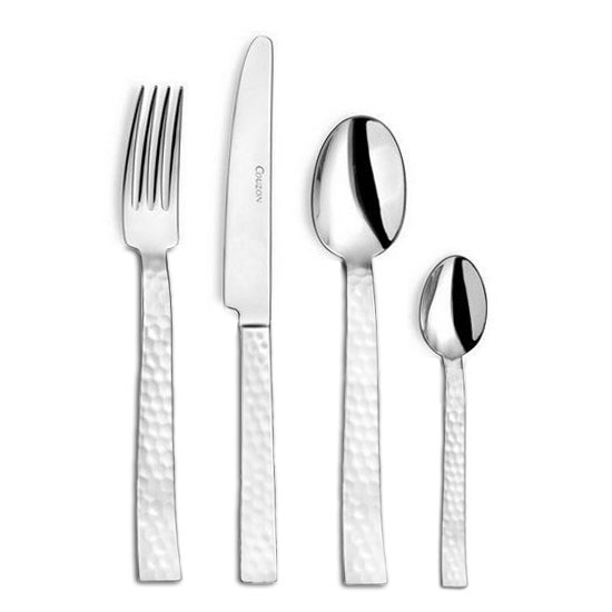 COUTEAU À DESSERT EN INOX 18/10 3MM - LOT DE 6 - COUZON - ATO MARTELÉ