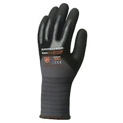 Coverguard - Gants de protection en milieu huileux double enduction nitrile paume et dos EUROLITE 15N505 (Pack de 10) Noir Taille 7 - noir 54505640188_0