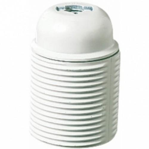 DOUILLE E27 PLASTIQUE FILETÉE BLANC EBENOID
