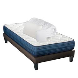 Ensemble  Matelas Mémoire de forme + Sommier + Accessoires 90x190 cm QUINCONCES BELLECOUR - blanc 4BP.PK.K15.K.0919_0