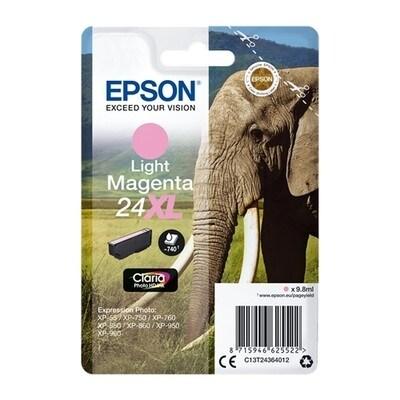 Epson 24XL - Elephant Cartouche Magenta clair C13T24364012 (T2436) - magenta 8715946519340_0