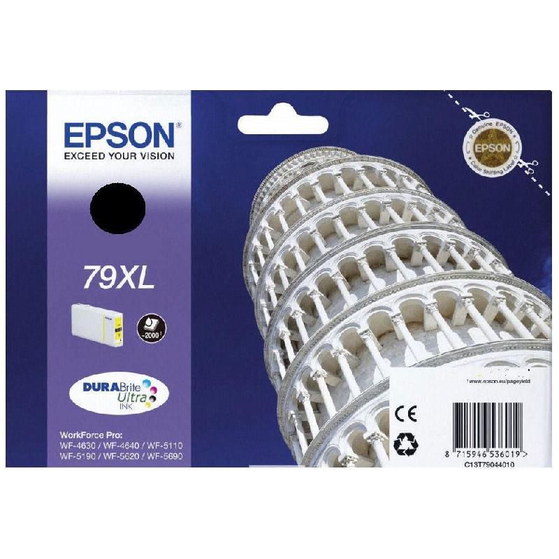 EPSON CARTOUCHE D'ENCRE TOUR DE PISE 79XL N (C13T79014010) - DURABRITE ULTRA - GRANDE CAPACITÉ - COULEUR: NOIR