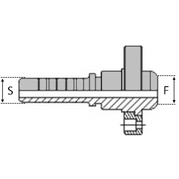 Femelle - Cône 64° - Droit (SFPF) - 8 , 1/2