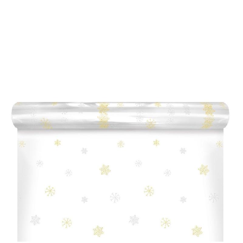 Film polypro 35µ Glacé Etoiles or et argent 0,80x120M_0