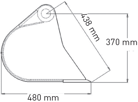 Godets de curage pour midi-pelle de 4,5 à 6,5 tonnes largeur 1000mm - ase_0