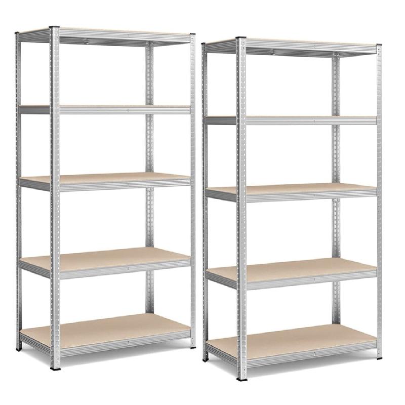 Helloshop26 - Étagère charge lourde métallique 200 x 100 x 50 cm 5 niveaux charge totale 875 kg (175 kg/niveau) étagère de rangement 12_0005592 -_0