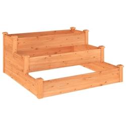 Helloshop26 - Jardinière bac lit surélevé plantes fleurs terrasse jardin de jardin 120 x 120 x 56cm bois massif de sapin marron 02_0039341 - 300021_0