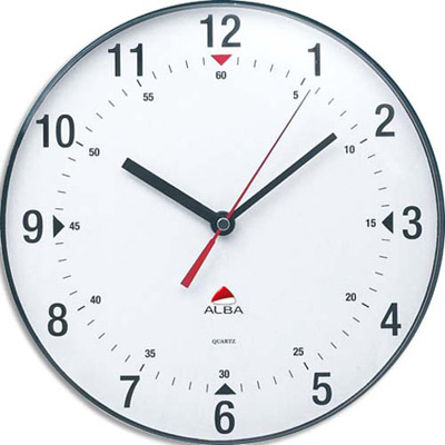 HORLOGE MURALE MOUVEMENT QUARTZ HORCLASS - DIAMETRE 25 CM - TRANSPARENTE