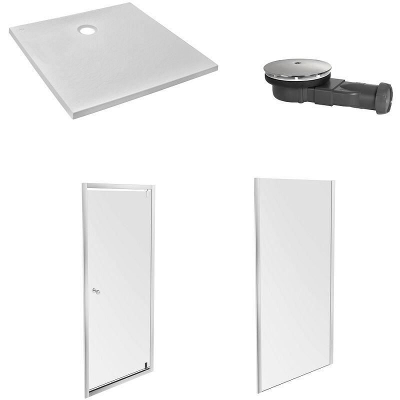JACOB DELAFON RECEVEUR DOUCHE IPSO 80X80 + PAROI PORTE PIVOTANTE