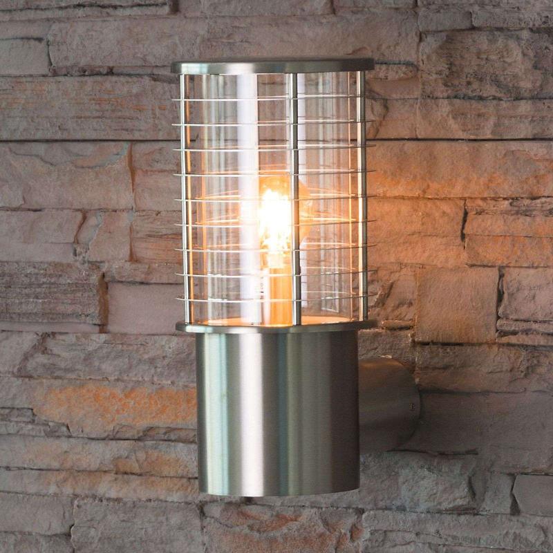 HEITRONIC KRETA - APPLIQUE ACIER INOX MODERNE POUR EXTÉRIEUR