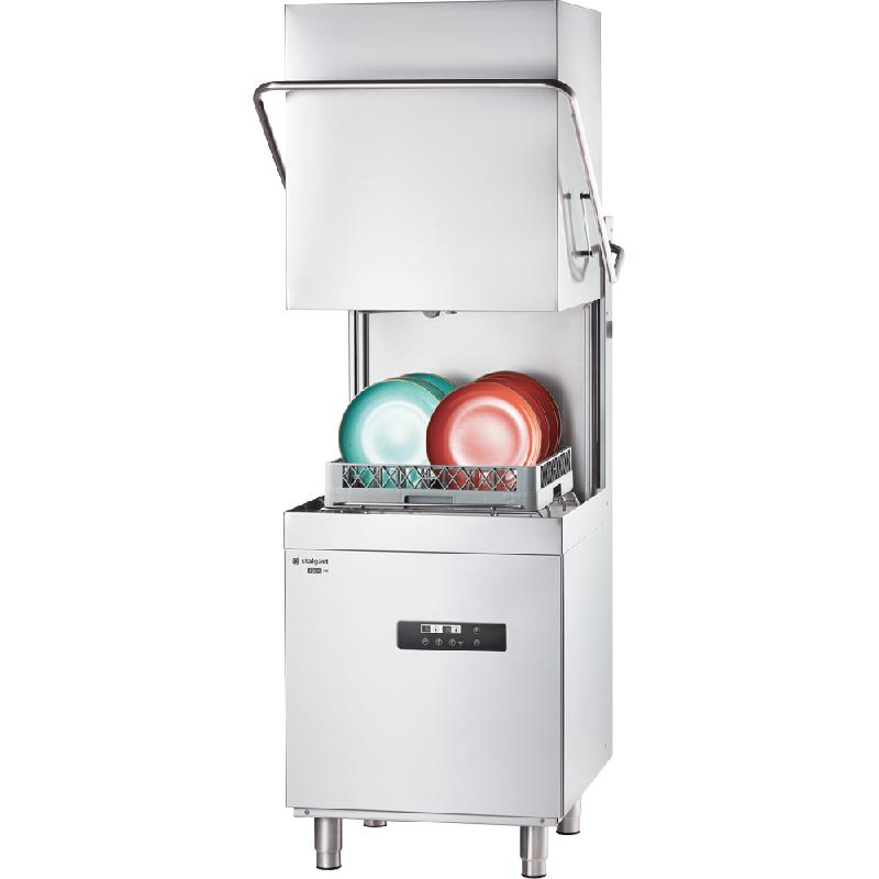 Lave-vaisselle à capot digital avec casier 50 x 50 et pompe de rinçage intégrée | Stalgast - 803036_0