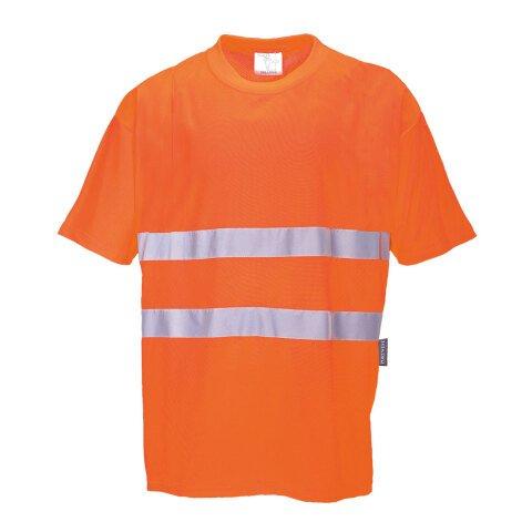 LOT DE 2 - PORTWEST S172 TEE-SHIRT CONFORT COTON ORANGE - TAILLE 4XL