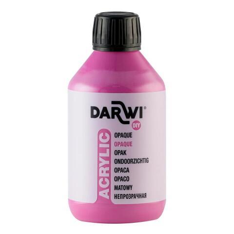 LOT DE 3 - DARWI FLACON DE 250 ML DE PEINTURE ACRYLIQUE UNIVERSELLE OPAQUE - ROSE