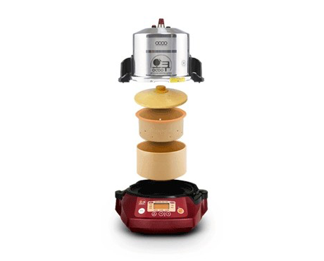 Ocoo - Machine de cuisson double pression automatique - Rouge_0