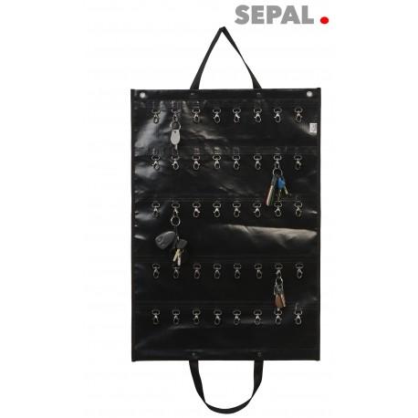 Organiseur 40 clés SEPAL - 00pdcle40 - Pochette transportable avec 40 mousquetons et 2 poignées_0