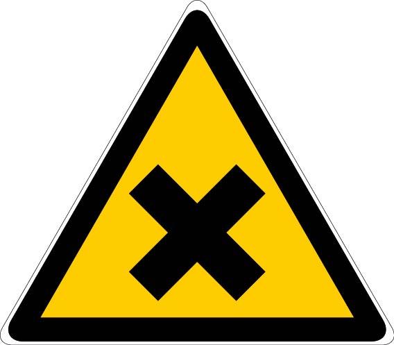 Panneau d'avertissements 100mm danger matières nocives ou irritantes - NOVAP - 4180243 - 535490_0