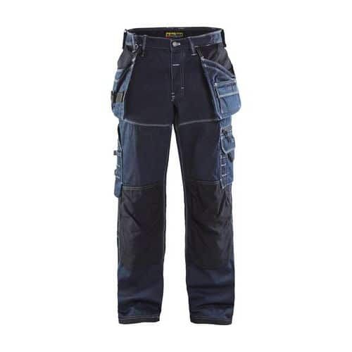 PANTALON DE TRAVAIL X1900 ARTISAN CORDURA® DENIM MARINE ET NOIR D88 - BLAKLADER