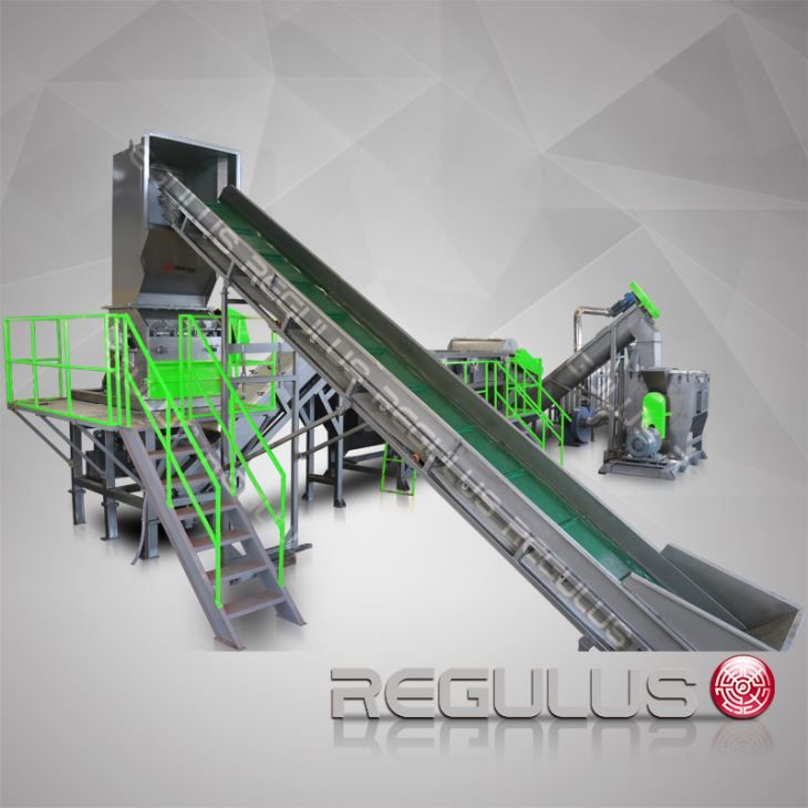 PEPP-500 - Ligne de lavage de sacs plastiques - Regulus - 500 kg/h - Haute efficacité et acier inoxydable SUS304_0