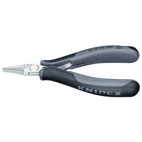 PINCE DE PRÉHENSION - BECS PLATS LISSES - 115MM - ESD - POLIE MIROIR - KNIPEX