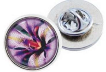 Pins métal rond - impression quadri - résine protectrice à effet relief - attache argentée - commande minimum 100 pièces_0
