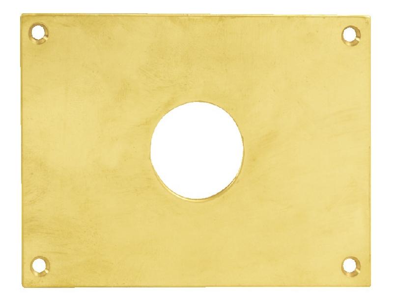 PLAQUE DE PROPRETÉ TROU ROND 30 LAITON POLI 50X50MM - HERACLES - 251352-TR30