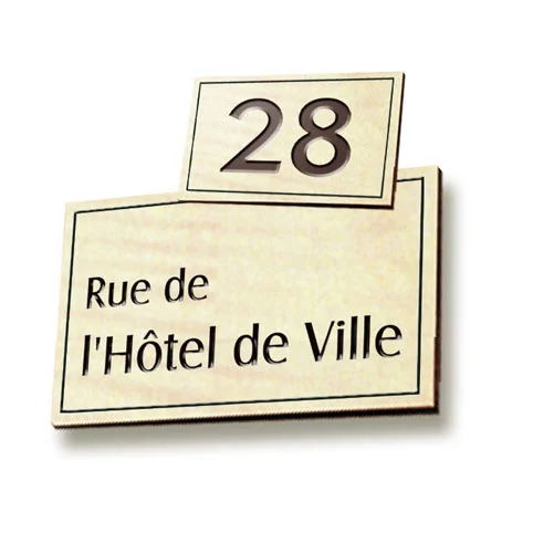 Plaque de rue sur panneau stratifié_0
