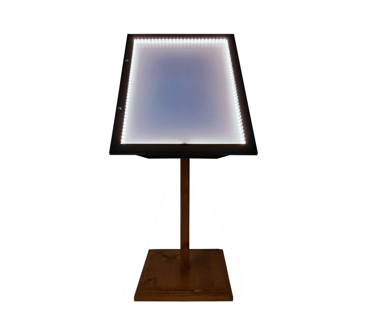 Porte menu extérieur bois métal - 6 x A4 ou 4 x A4 - LSTF64LED_0