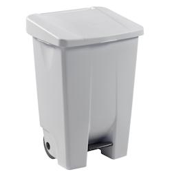 Rossignol - Poubelle mobile à pédale 80L MOBILY - blanc - blanc plastique 59185_0