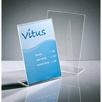 PRÉSENTOIR DE TABLE, ACRYLIQUE, A3 PORTRAIT, INCLINÉ