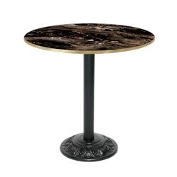 Restootab - Table style bistrot Ø70cm capuccino chants laiton - marron TB-VRS-R70M-BER.CAP-LAI_0