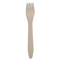SACHET DE 100 FOURCHETTES EN BOIS, LONGUEUR 16,5 CM - LOT DE 2