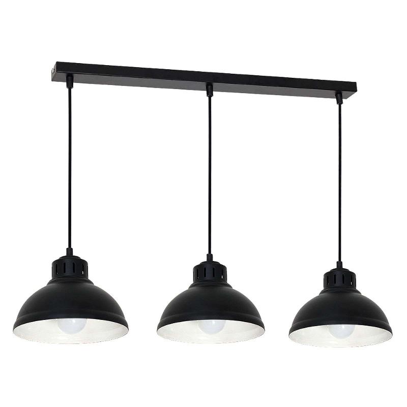 LUMINEX SUSPENSION SVEN, À 3 LAMPES, NOIRE
