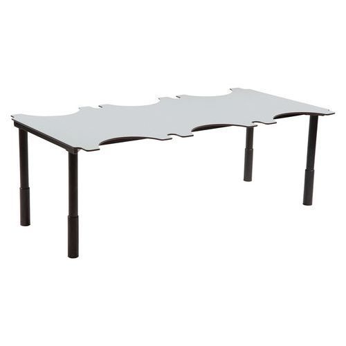 TABLE ERGO TECHNIC 205X110 RÉGLABLE COMPACT GRIS/NOIR - SUNSET CREATION