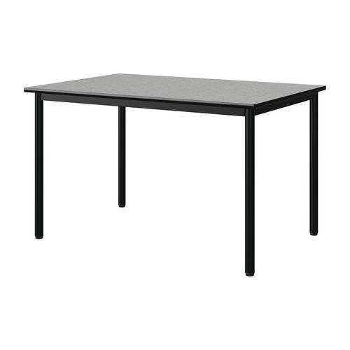 TABLE MALIBU 120X80 T5 4P STRA ISOS GRIS 1400/NOIR NOIR 9005
