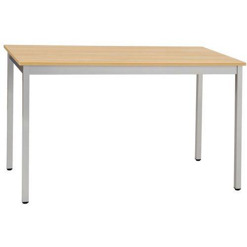 TABLE POLYVALENTE PLATEAU CHÊNE PIEDS ALUMINIUM 180X80 - MANUTAN EXPERT