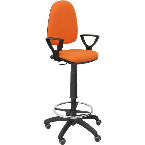 TABOURET AYNA BRAS FIXE - ROUE POUR PARQUET - ORANGE - PIQUERAS Y CRESPO